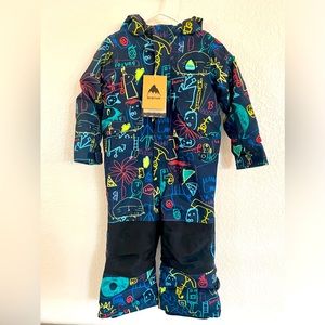 New, Burton Toddler One Piece Snow Suit, 3T, Multi Color